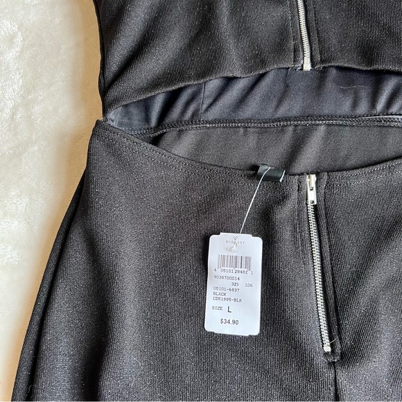 Body con mini dress, color black, size large - Picture 4 of 4